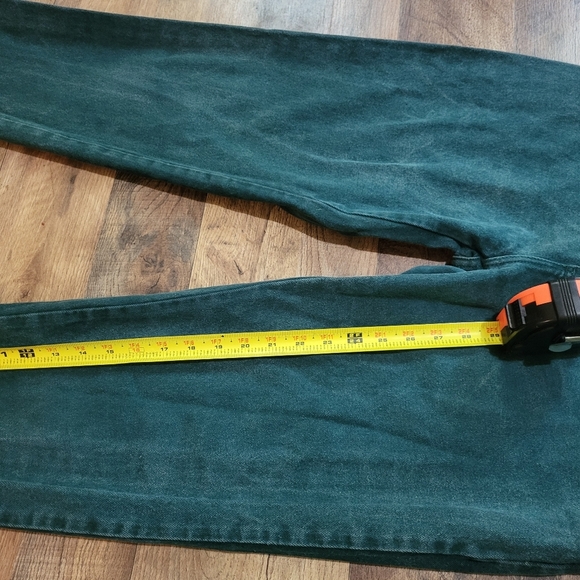 Vintage 90s Women’s Jordache Original Jeanjer Green Button Fly Jeans Size 13/14 - Picture 4 of 10